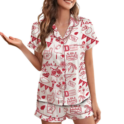 Go 87 Fiance Travis Satin Pajamas Set For Women