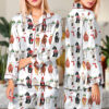 Women's Funny Horse Christmas Satin Pajamas Set