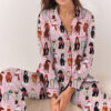 Women's Funny Horse Christmas Satin Pajamas Set (7)