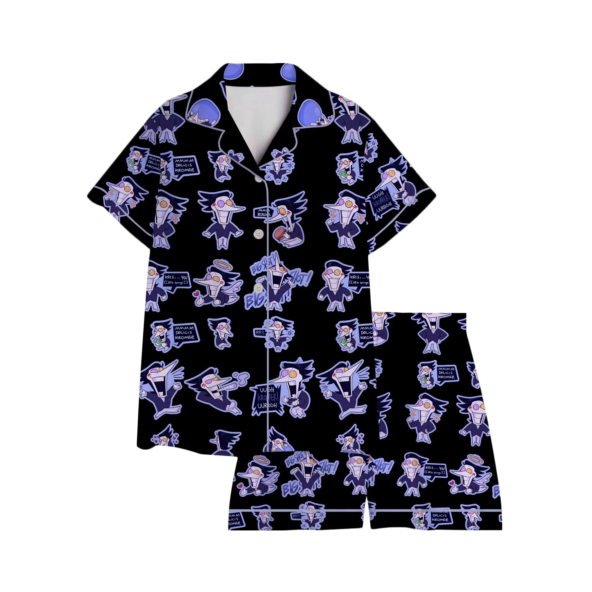 Spamton Pajama Set – Deltarune-Inspired Sleepwear | Funny Chibi Print Lounge Set for Fans
