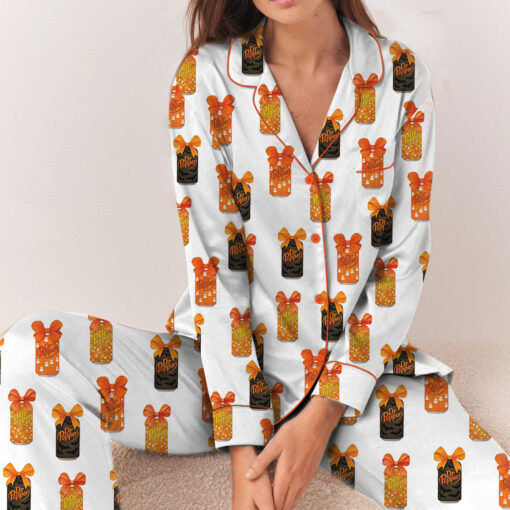 Dr Pepper Halloween Satin Pajama Set For Women - Image 5