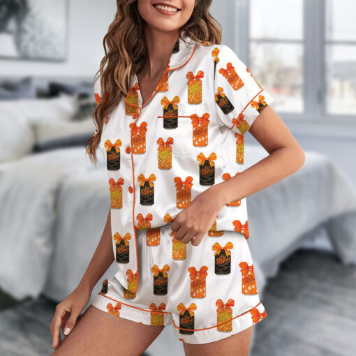 Dr Pepper Halloween Satin Pajama Set For Women - Image 4