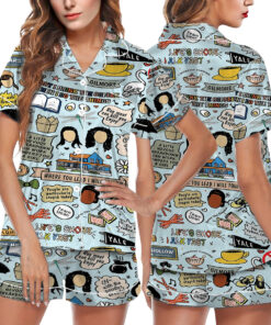 Gilmore Girls All Over Print Satin Pajamas Set For Women