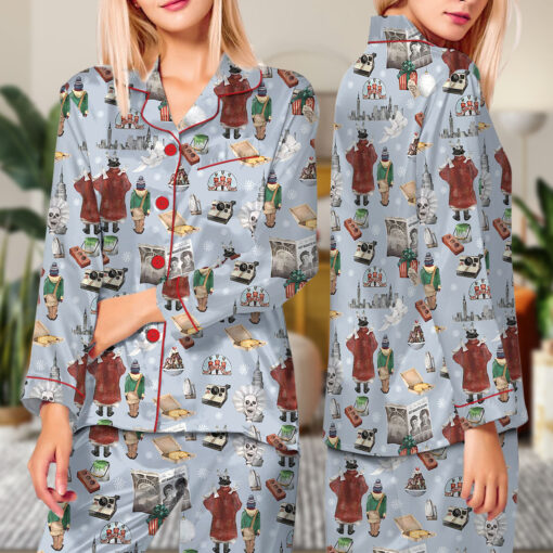 Marry Christmas Satin Pajama Set For Women - Image 7