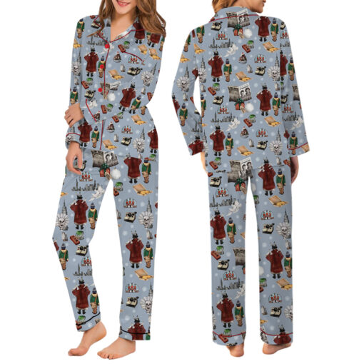 Marry Christmas Satin Pajama Set For Women - Image 6