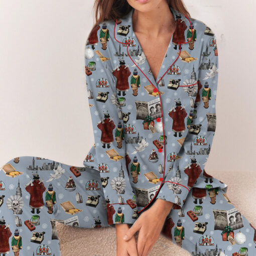 Marry Christmas Satin Pajama Set For Women - Image 5