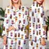 Dr Pepper Halloween Satin Pajamas Set For Women
