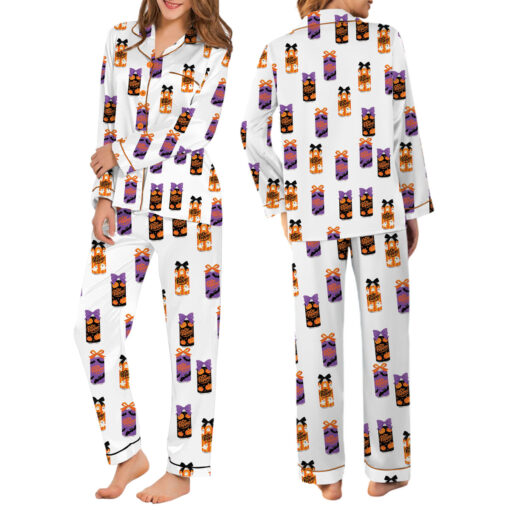 Dr Pepper Halloween Satin Pajamas Set For Women