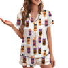 Dr Pepper Halloween Satin Pajamas Set For Women