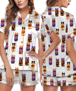 Dr Pepper Halloween Satin Pajamas Set For Women