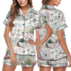 Mixed Christmas Satin Pajamas Set For Women