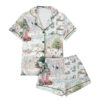 Mixed Christmas Satin Pajamas Set For Women