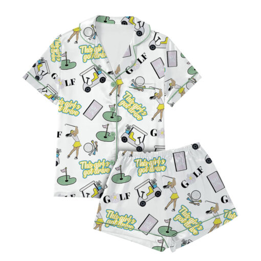 This Girls Got Drive Satin Pajamas Set For Women