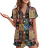 Hogwarts School Satin Pajamas Set For Women