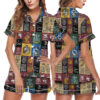 Hogwarts School Satin Pajamas Set For Women