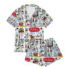 Christmas Holidays In New York Satin Pajama Set For Women