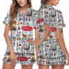 Christmas Holidays In New York Satin Pajama Set For Women