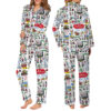 Christmas Holidays In New York Satin Pajama Set For Women
