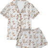 Dachshund Mom Satin Pajama Set For Women