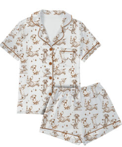Dachshund Mom Satin Pajama Set For Women