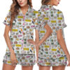 Golden Girls Shady Pines Satin Pajama Set For Women