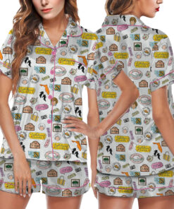 Golden Girls Shady Pines Satin Pajama Set For Women