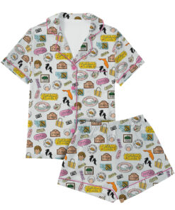 Golden Girls Shady Pines Satin Pajama Set For Women