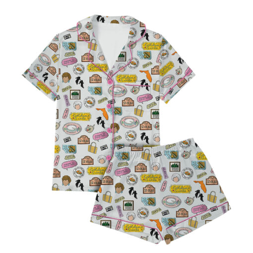 Golden Girls Shady Pines Satin Pajama Set For Women