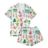 Lovely Nutcracker Christmas Silky Satin Pajama Set For Women