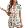 Lovely Nutcracker Christmas Silky Satin Pajama Set For Women