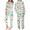 Lovely Nutcracker Christmas Silky Satin Pajama Set For Women