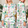 Lovely Nutcracker Christmas Silky Satin Pajama Set For Women