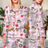 Women's Christmas In New York Satin Pajama Set