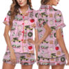Women's Christmas In New York Satin Pajama Set