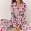Women's Christmas In New York Satin Pajama Set