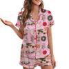 Women's Christmas In New York Satin Pajama Set