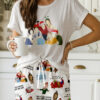 Friends Tv Series Christmas Satin Pajamas Set For Women