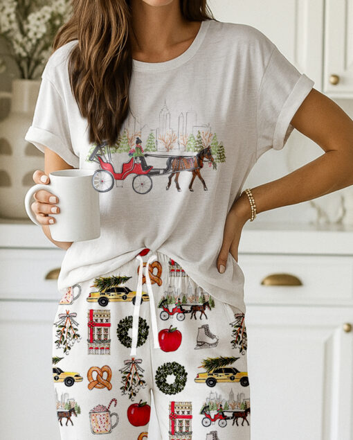 Women's Christmas In New York Pajama Set
