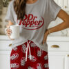 Dr Pepper Drink Pajamas Set For Women