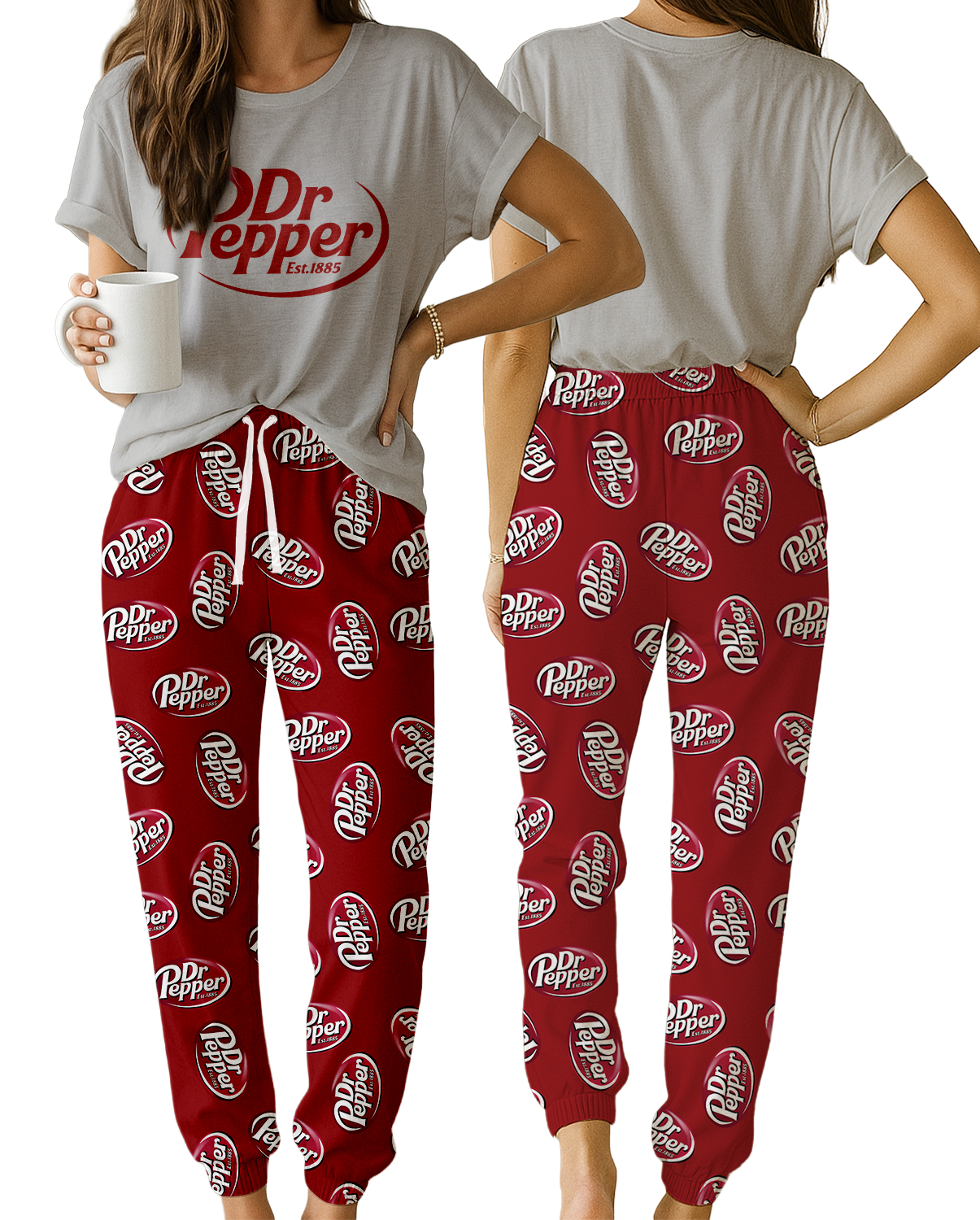 Dr Pepper Drink Pajamas Set For Women