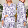 Baltimore Game Day Football Satin Pajamas Set For Women
