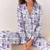 Baltimore Game Day Football Satin Pajamas Set For Women