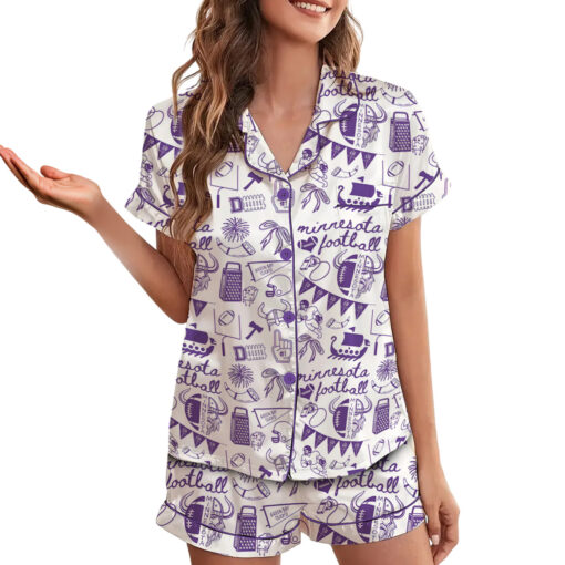 Baltimore Game Day Football Satin Pajamas Set For Women