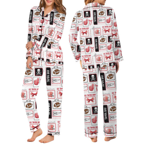 Tampa Bay Football Satin Pajamas Set For Women