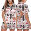 Tampa Bay Football Satin Pajamas Set For Women