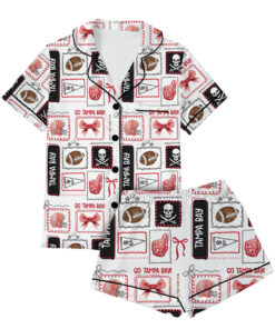 Tampa Bay Football Satin Pajamas Set For Women