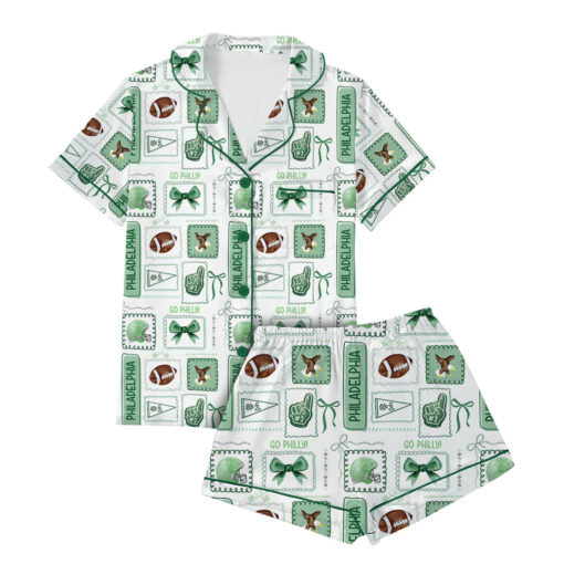 Philabelphia Football Satin Pajamas Set For Women