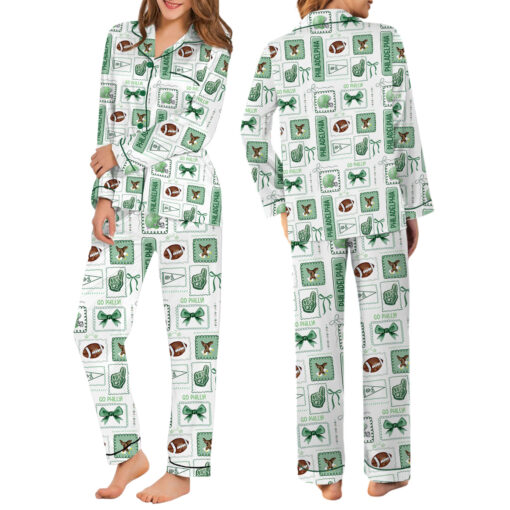Philabelphia Football Satin Pajamas Set For Women