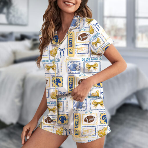 Los Angeles Football Satin Pajamas Set