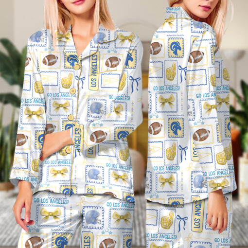 Los Angeles Football Satin Pajamas Set